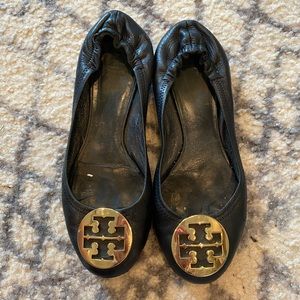 Authentic Tory Burch black Reva flats